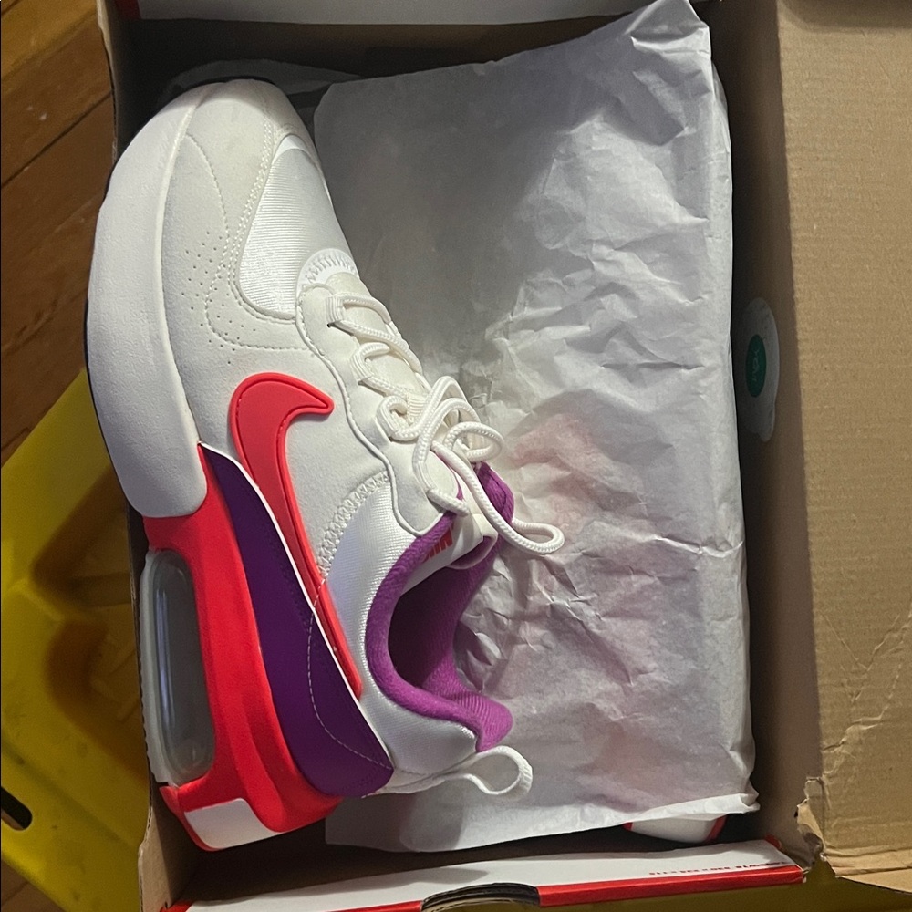 Nike Summit White and Laser Crimson Sneakers